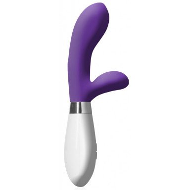 Фиолетовый вибратор-кролик Achilles - 20,5 см., фото