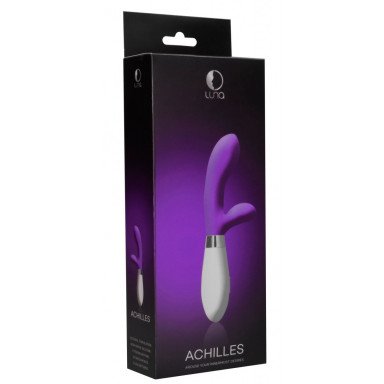 Фиолетовый вибратор-кролик Achilles - 20,5 см. фото 2