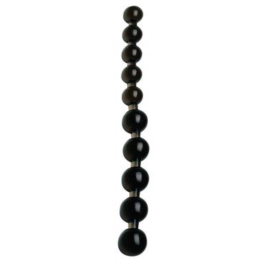 Чёрные анальные бусы Anal Pearls Black - 27,5 см., фото