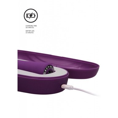 Фиолетовый вибромассажер-кролик Lux - 20 см. фото 5