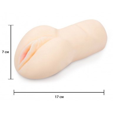 Телесная реалистичная вагина-мастурбатор из био-кожи фото 3