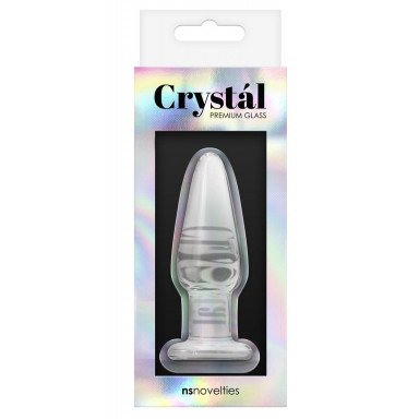 Стеклянная пробка Crystal Tapered Plug Small - 8,4 см. фото 2