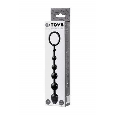 Анальная цепочка черного цвета A-toys - 19,8 см. фото 3