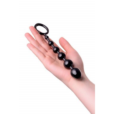 Анальная цепочка черного цвета A-toys - 19,8 см. фото 5