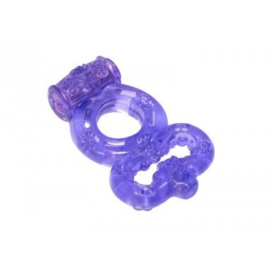 Фиолетовое эрекционное кольцо Rings Treadle с подхватом фото 2