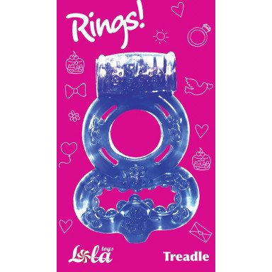 Фиолетовое эрекционное кольцо Rings Treadle с подхватом фото 3