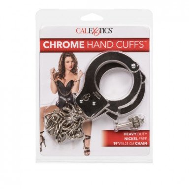 Металлические наручники с 2 ключами Chrome Hand Cuffs фото 2