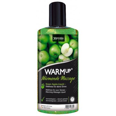Массажное масло WARMup Green Apple с ароматом яблока - 150 мл., фото