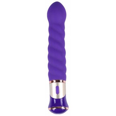 Фиолетовый спиралевидный вибратор - 21 см., фото