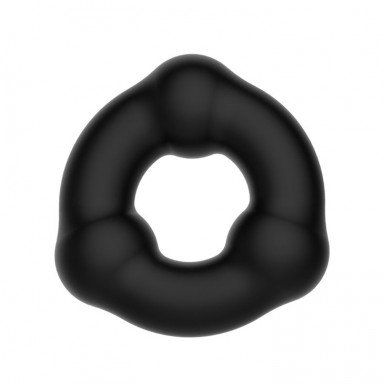 Черное эрекционное кольцо с 3 шариками, фото