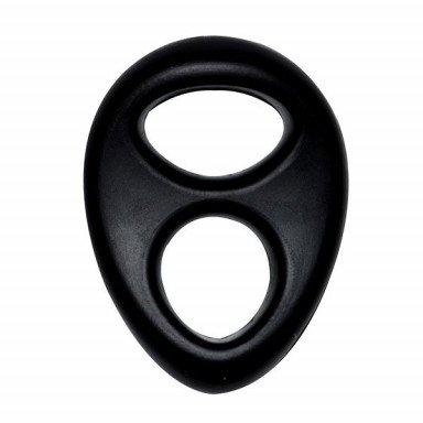 Черное эрекционное кольцо на пенис RINGS LIQUID SILICONE, фото