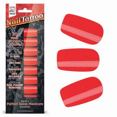 Набор лаковых полосок для ногтей Красный шик Nail Foil, фото