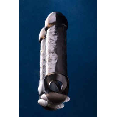 Закрытая дымчатая насадка Toyfa XLover с подхватом - 15,5 см. фото 8