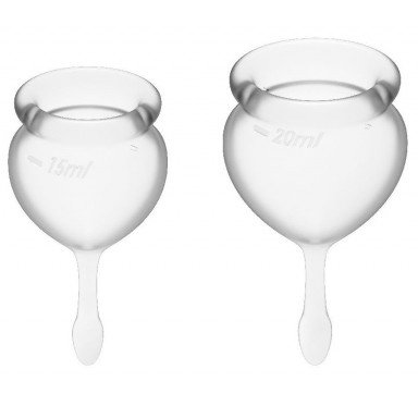 Набор прозрачных менструальных чаш Feel good Menstrual Cup, фото