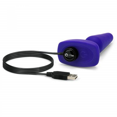 Фиолетовая анальная вибропробка с 3 источниками вибрации TRIO REMOTE CONTROL PLUG PURPLE - 13,5 см. фото 3