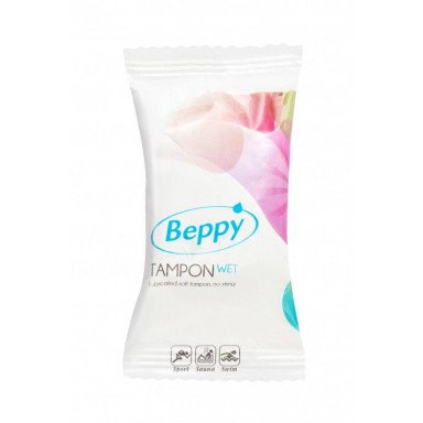 Нежно-розовые тампоны-губки Beppy Tampon Wet - 2 шт. фото 2