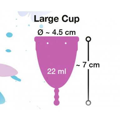 Фиолетовая менструальная чаша Menstrual Cup Large фото 4