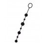 Черная анальная цепочка A-toys с шариками - 35,9 см., фото
