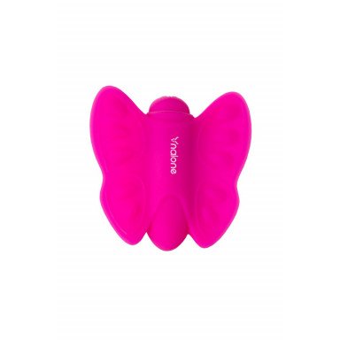 Розовый клиторальный стимулятор-бабочка Madam фото 2