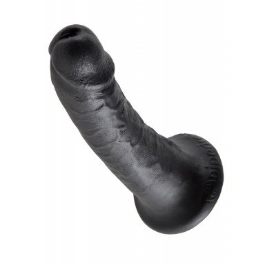 Чёрный фаллоимитатор с присоской 6 Cock - 15,2 см. фото 2