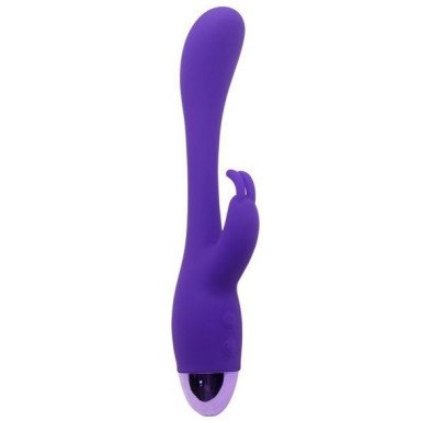 Фиолетовый вибратор INDULGENCE Elated Rabbit - 23 см., фото