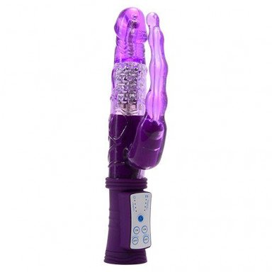 Фиолетовый анально-вагинальный вибратор MAGIC TALES MAGIC SPHERES RABBIT - 21,5 см., фото