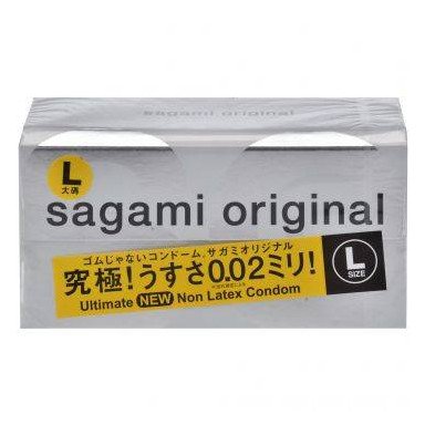 Презервативы Sagami Original 0.02 L-size увеличенного размера - 12 шт., фото