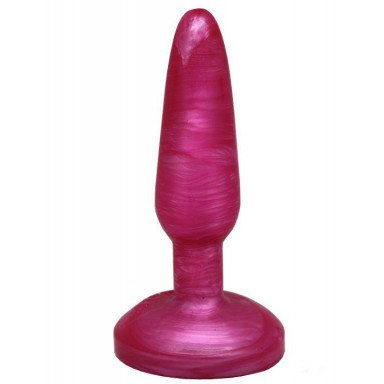 Розовая гелевая анальная пробка - 16 см., фото