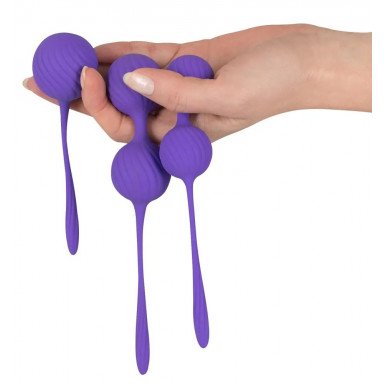 Фиолетовый набор вагинальных шариков 3 Kegel Training Balls, фото
