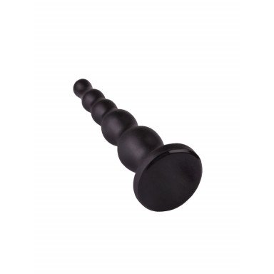 Чёрная анальная ёлочка с ограничительным основанием - 17,5 см. фото 2