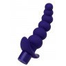 Фиолетовый силиконовый анальный вибратор Dandy - 13,5 см., фото