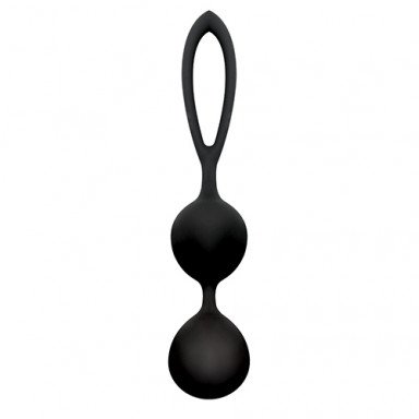 Чёрные вагинальные шарики из силикона BLACKBERRIES PUSSY SILICONE, фото