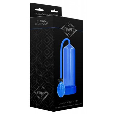 Синяя ручная вакуумная помпа для мужчин Classic Penis Pump фото 2