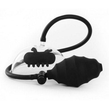 Чёрная вакуумная вибро помпа стимулятор Vibrating Pussy Pump, фото