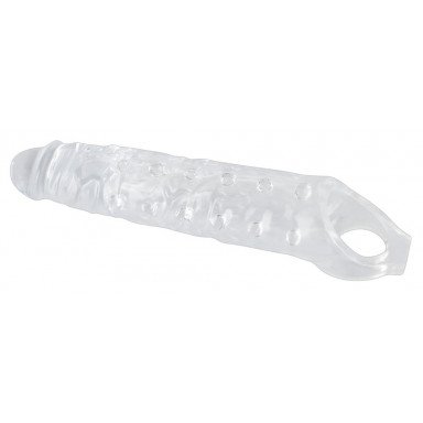 Прозрачная закрытая насадка Crystal Skin Penis Sleeve - 27,8 см., фото