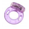 Фиолетовое эрекционное кольцо с виброэлементом в верхней части, фото