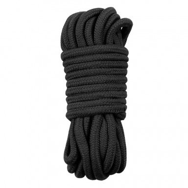 Черная верёвка для любовных игр - 10 м., фото