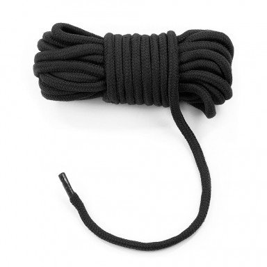 Черная верёвка для любовных игр - 10 м. фото 2