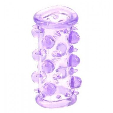 Фиолетовая насадка с шариками и шипами LUST CLUSTER, фото