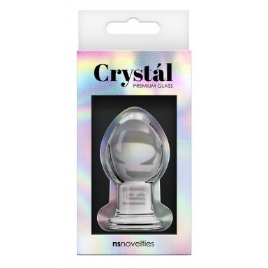 Стеклянная анальная пробка Crystal Small - 6,2 см. фото 2