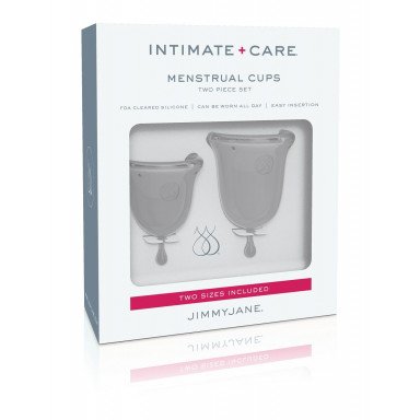 Набор из 2 прозрачных менструальных чаш Intimate Care Menstrual Cups фото 3