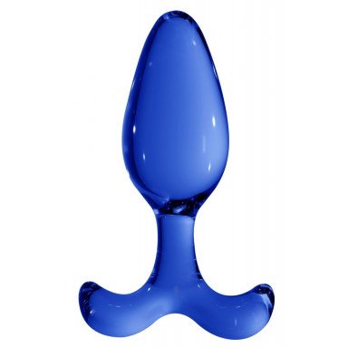 Синяя анальная пробка Expert - 11,5 см., фото