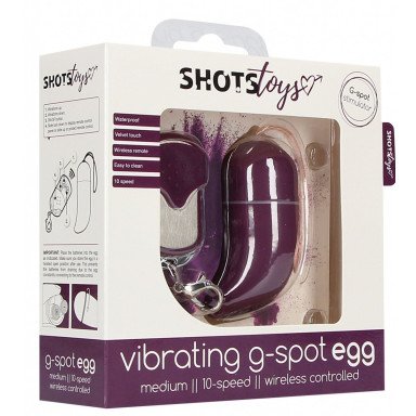 Фиолетовое виброяйцо Medium Wireless Vibrating G-Spot Egg с пультом - 7,5 см. фото 2