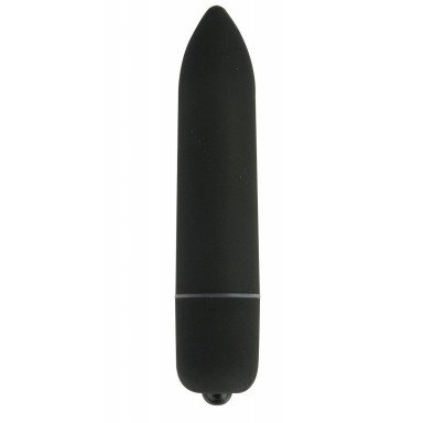 Чёрная удлинённая вибропуля Power Bullet Black - 8,3 см., фото