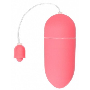 Розовое гладкое виброяйцо Vibrating Egg - 8 см., фото