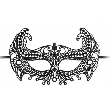 Черная кружевная маска ручной работы Empress Black Lace Mask, фото