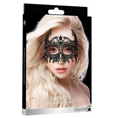 Черная кружевная маска ручной работы Empress Black Lace Mask фото 3