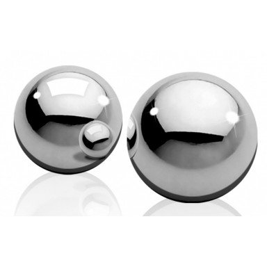 Серебристые металлические вагинальные шарики Heavy Weight Ben-Wa-Balls, фото