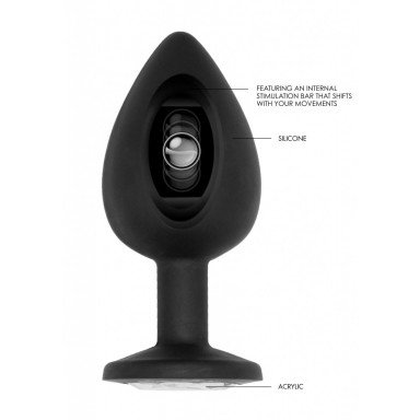 Черная анальная пробка N 91 Self Penetrating Butt Plug - 9,5 см. фото 3