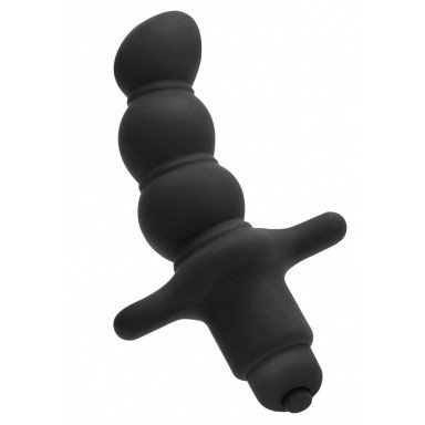 Черный анальный вибростимулятор N 53 Anal Finger Stimulator - 16,5 см., фото